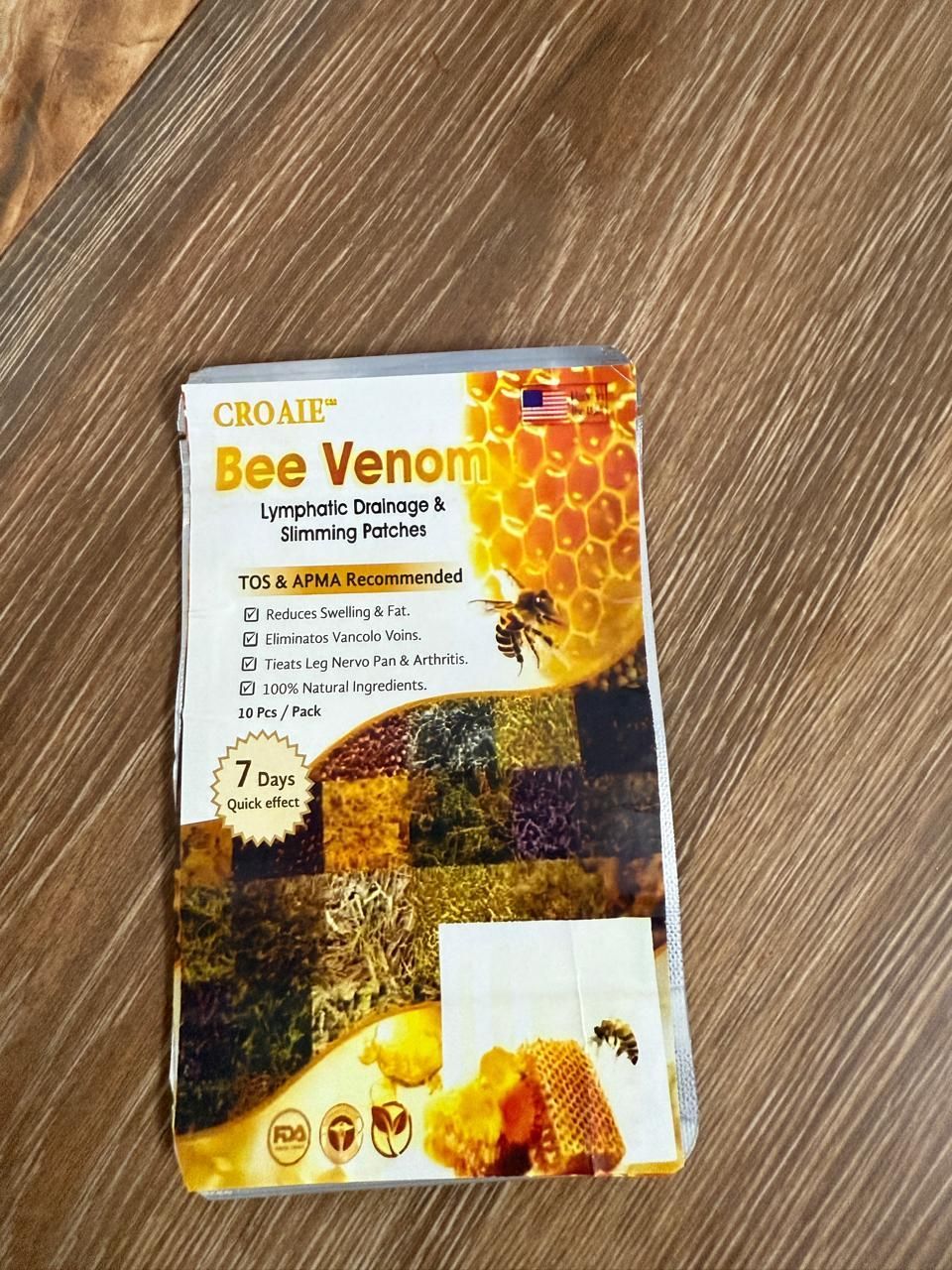 Bee Venom Foot Patches Lymphatic Daiamage & Sliming Patches (10 Patches)