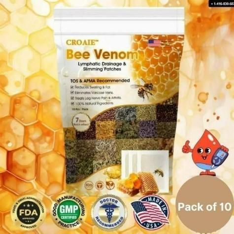 Bee Venom Foot Patches Lymphatic Daiamage & Sliming Patches (10 Patches)